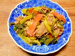 ザーサイの葉と牛肉☆炒め煮