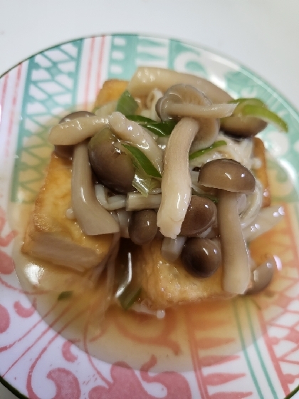 厚揚げのきのこあんかけ
