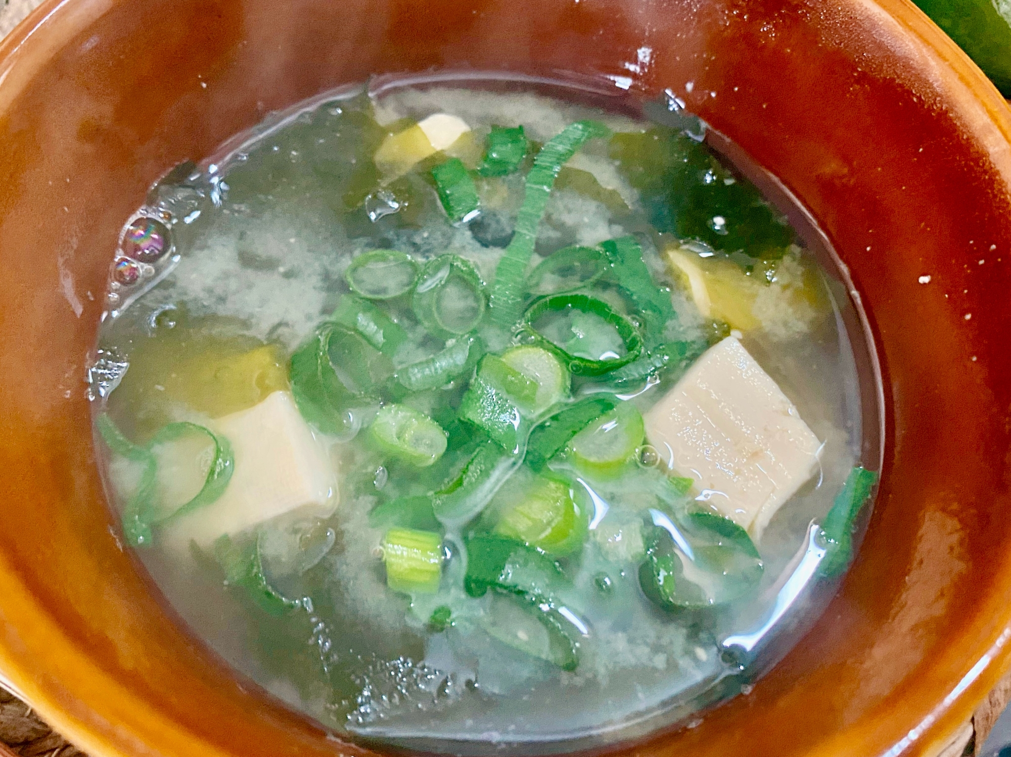 ❁⃘.ﾟ豆腐と青ネギの味噌汁❁⃘*.ﾟ