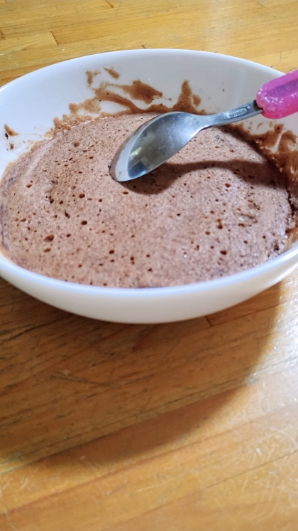 ふわふわ♪ レンジでヘルシー米粉のココア蒸しパン