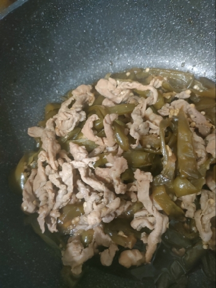 ☆ピーマンと玉ねぎと豚肉の焼き肉のタレ炒め☆