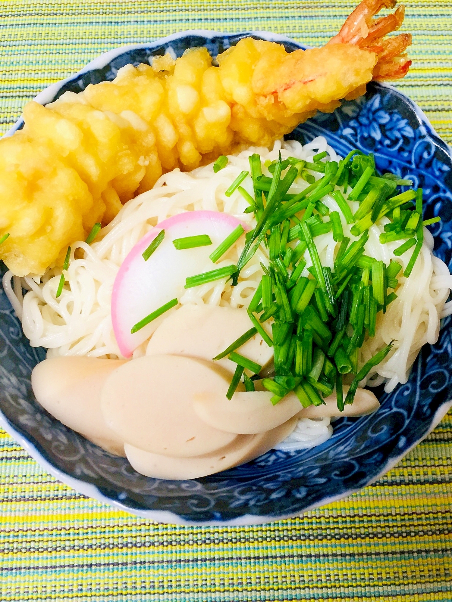 惣菜天ぷらで簡単そうめん