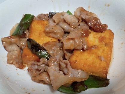 【焼き肉のタレで♪】厚揚げ豆腐&ピーマン炒め☆