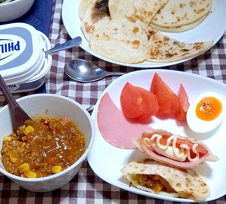 イースト無しフライパンで作るピタパン