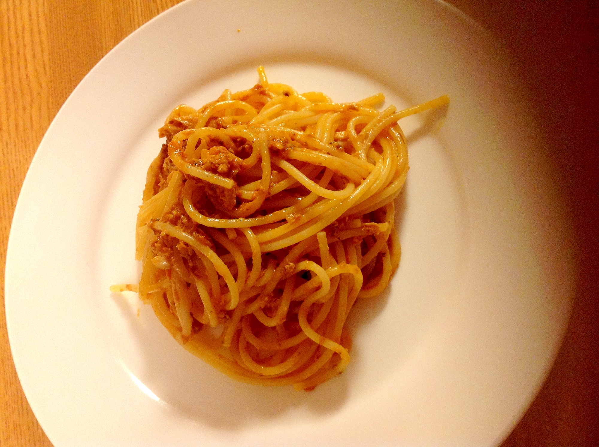 包丁いらず！サバ缶とトマト缶のコク旨パスタ