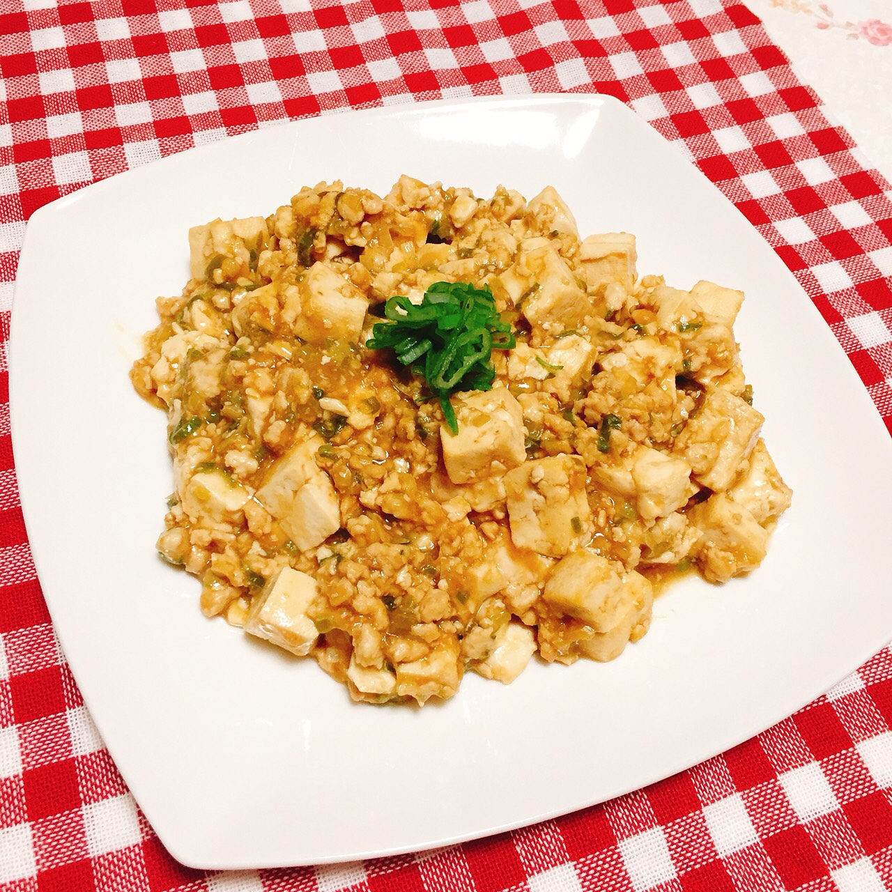 辛くない！お子様も食べれる鶏肉麻婆豆腐♡