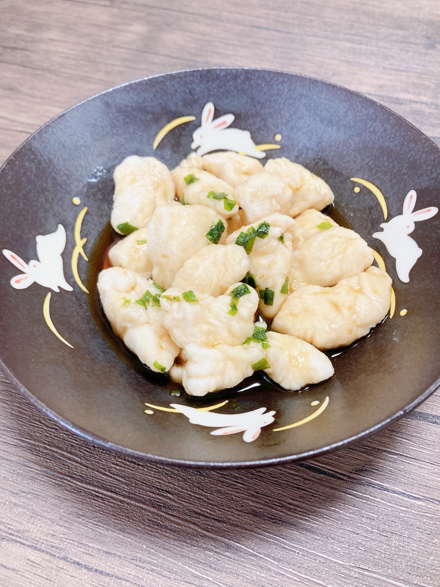 プルプルささみの水晶鶏〜簡単手作りポン酢