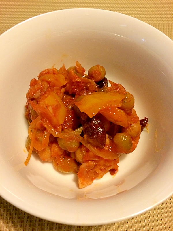 ミックスビーンズのトマト煮 レシピ 作り方 By きのこのみみ 楽天レシピ