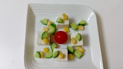 宝石箱☆豆腐と夏野菜のカルパッチョサラダ✧˖°