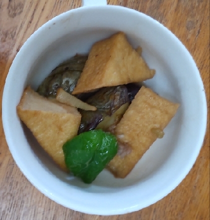 なすと厚揚げのオイスターソース炒め♪