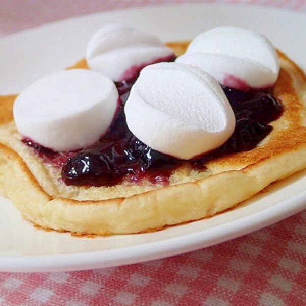 ブルーベリージャムとマシュマロの大豆粉パンケーキ レシピ 作り方 By ぷ みぃまま 楽天レシピ ブルーベリージャムとマシュマロの大豆粉パンケーキ レシピ 作り方 By ぷ みぃまま 楽天レシピ