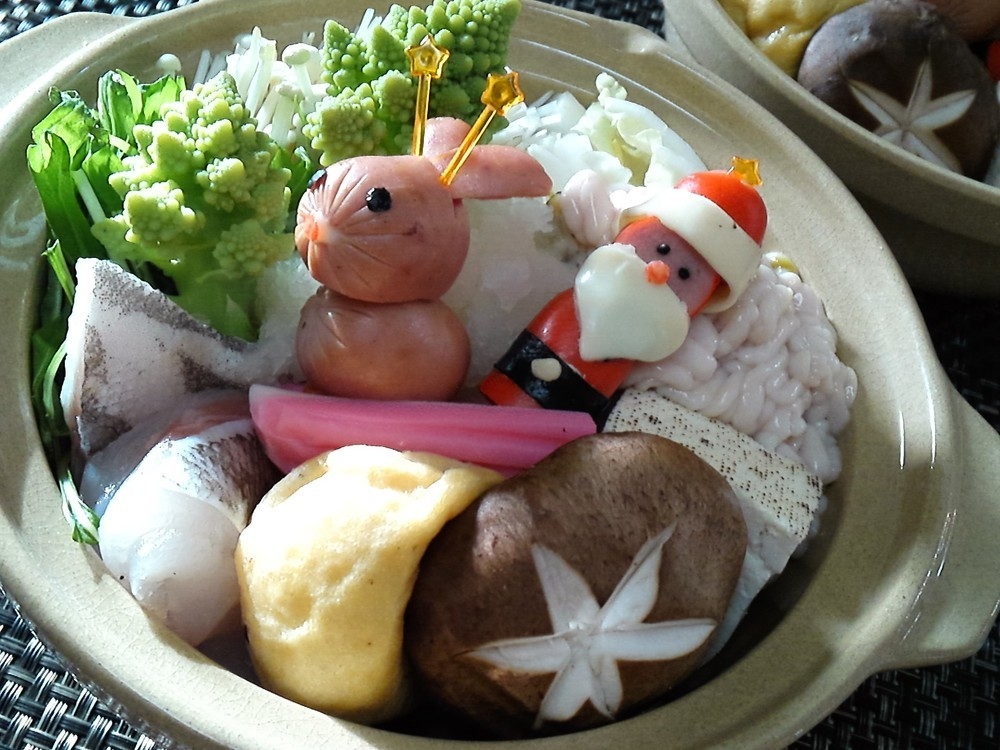 サンタ トナカイがやってきた クリスマス ミニ鍋 レシピ 作り方 By ｓ４ 楽天レシピ