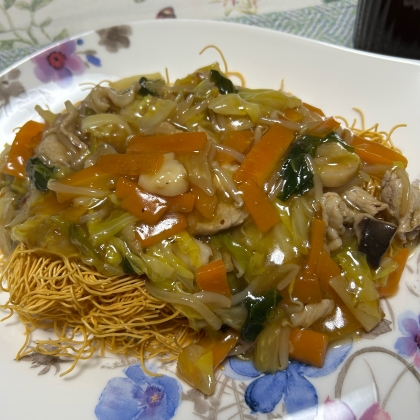 簡単♪野菜で皿うどん✧˖°かた焼きそば✧˖°
