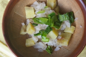 さつまとかぶと菜っ葉の塩麹和え