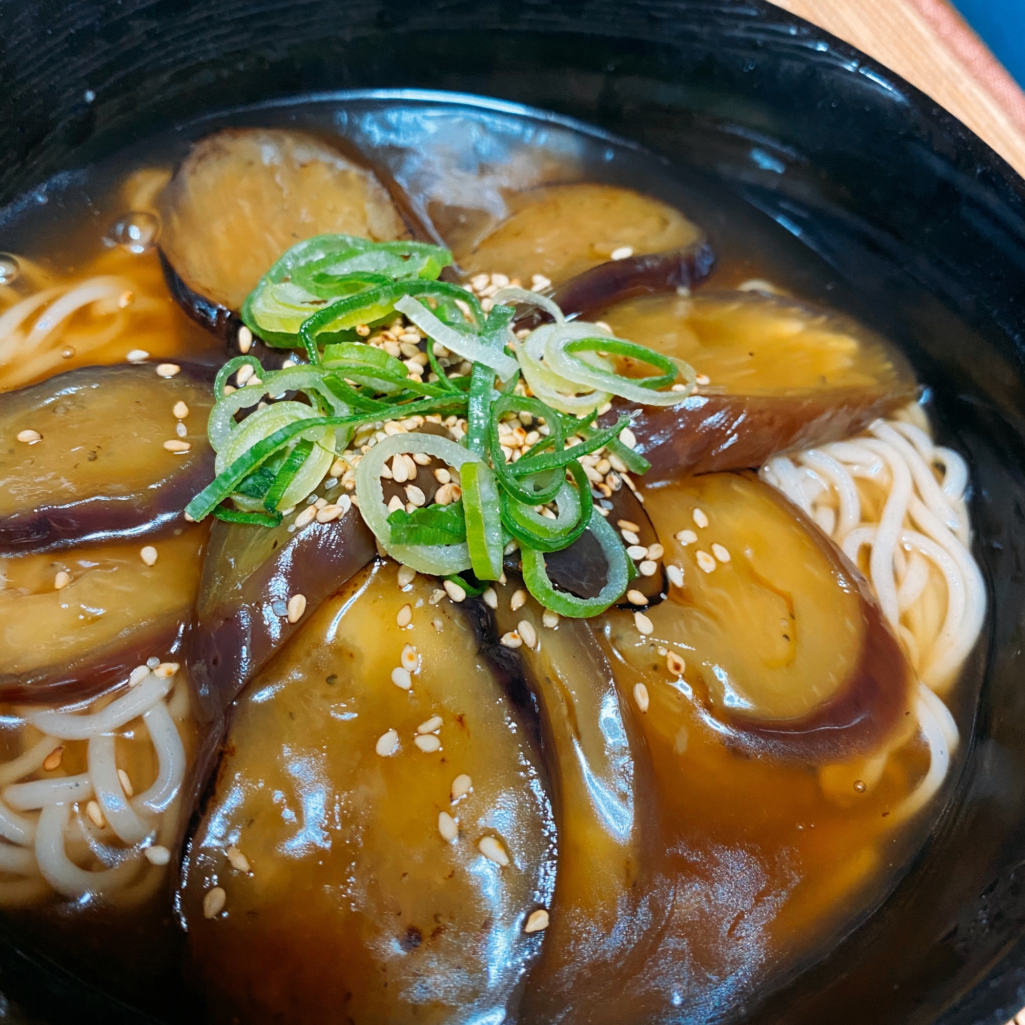 とろっとろ茄子のあんかけ蕎麦