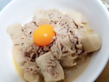 安い！うまい！！高野豆腐と鶏ひき肉の親子丼