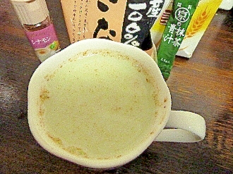 ホット☆抹茶きな粉シナモンミルク酒