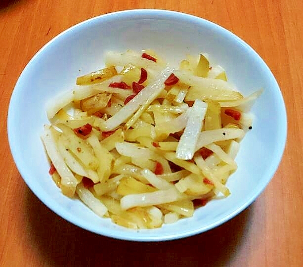 ジャガ芋と大根の炒めサラダ