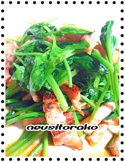 サラダほうれん草とベーコンの炒め物 レシピ 作り方 By ねうしとら子 楽天レシピ サラダほうれん草とベーコンの炒め物 レシピ 作り方 By ねうしとら子 楽天レシピ