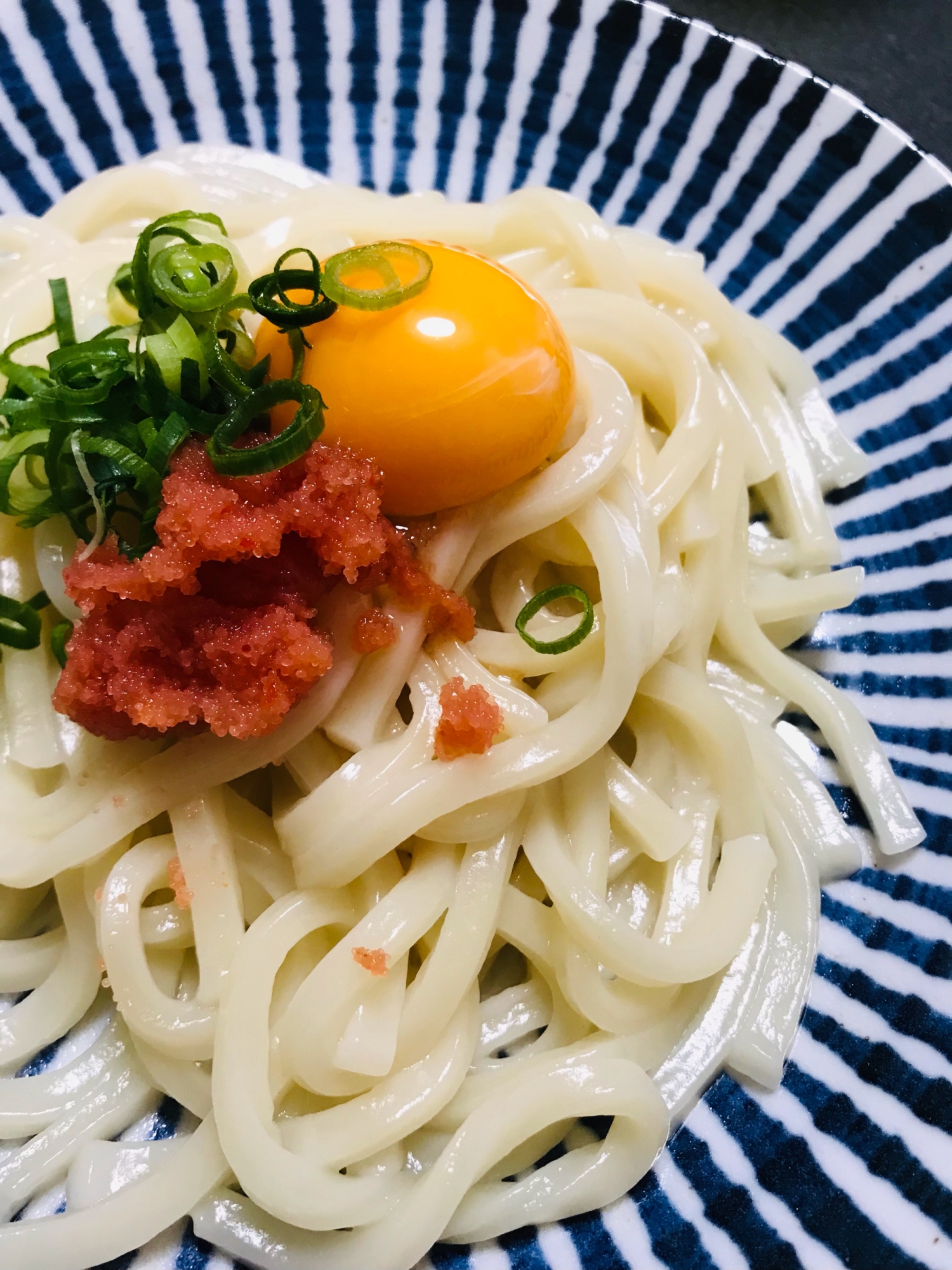 明太子カルボナーラ風うどん