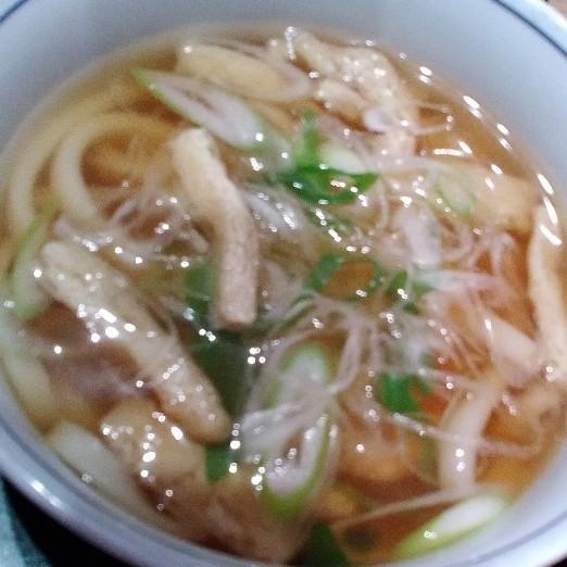 油揚げとネギのうどん