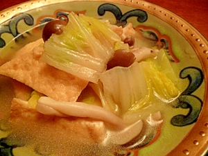 厚揚げと白菜のうま煮　中華風