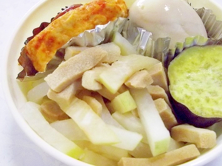 お弁当に♪レンジで♪大根と高野豆腐の醤油炒め