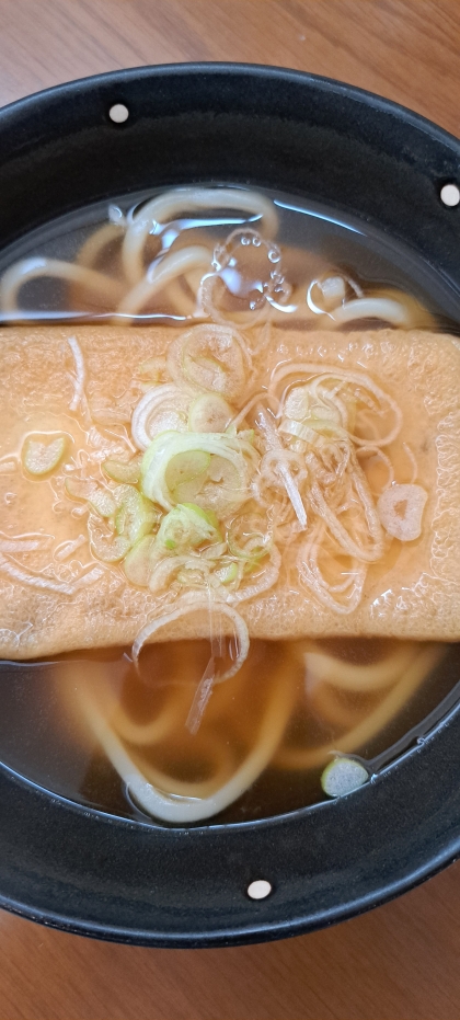 冷凍うどんできつねうどん♪