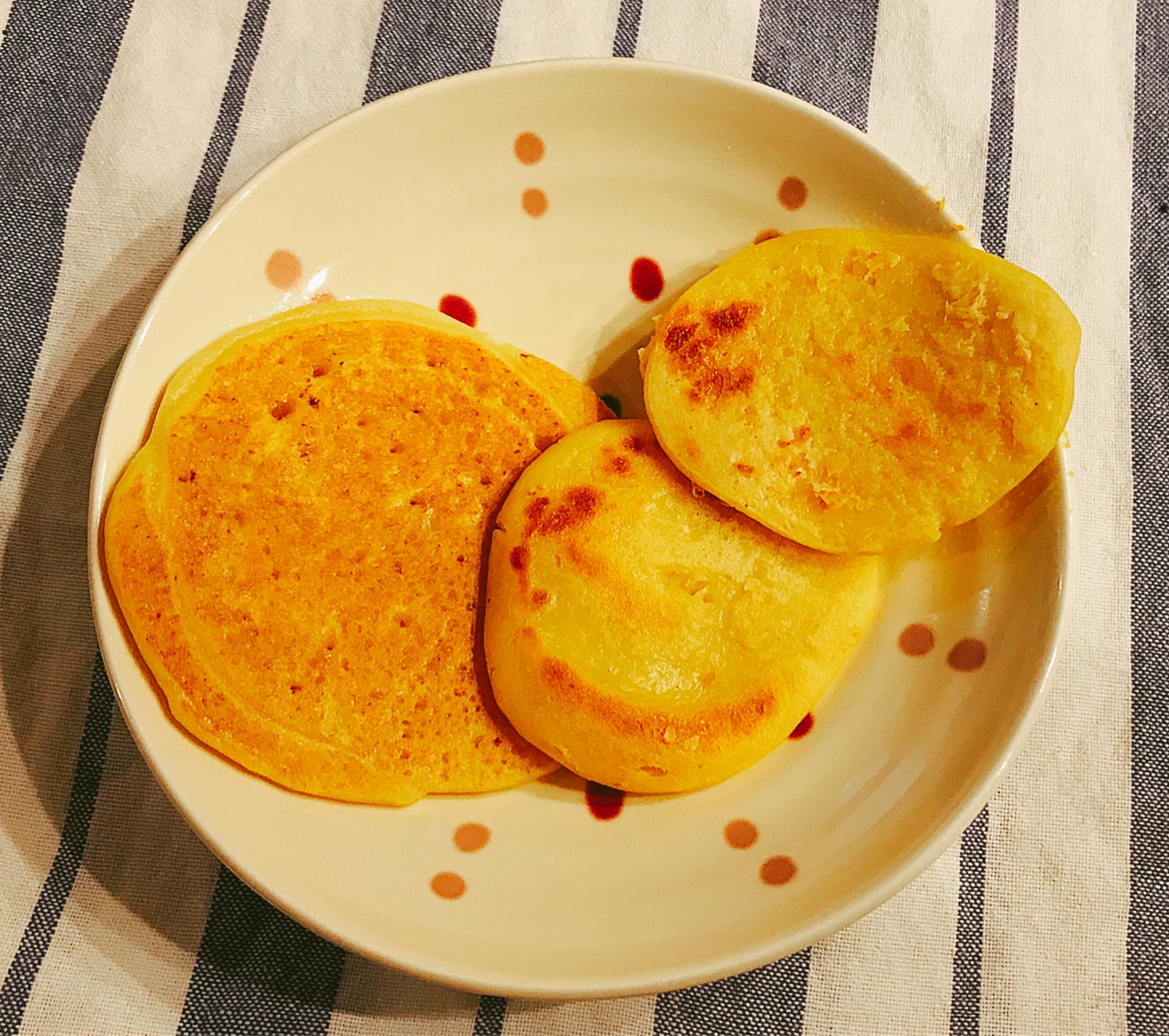 卵 乳 小麦不使用 さつまいものパンケーキ レシピ 作り方 By ちゃーりーママ 楽天レシピ