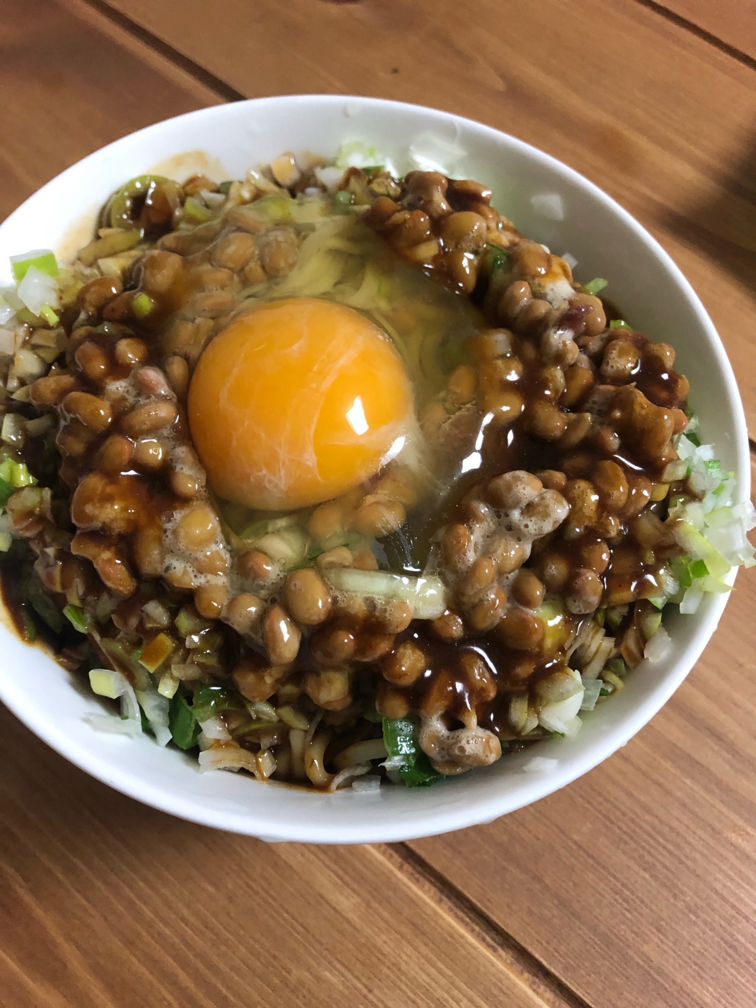 納豆とアンチョビ丼