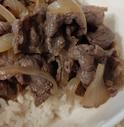 焼肉のたれで牛丼