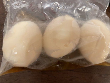 麺つゆとジッパー付き袋で簡単❤️味付け卵