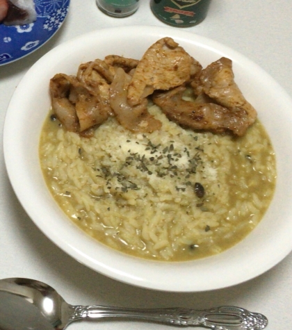 カレー鍋の残りで カレーチーズリゾット レシピ 作り方 By まめもにお 楽天レシピ