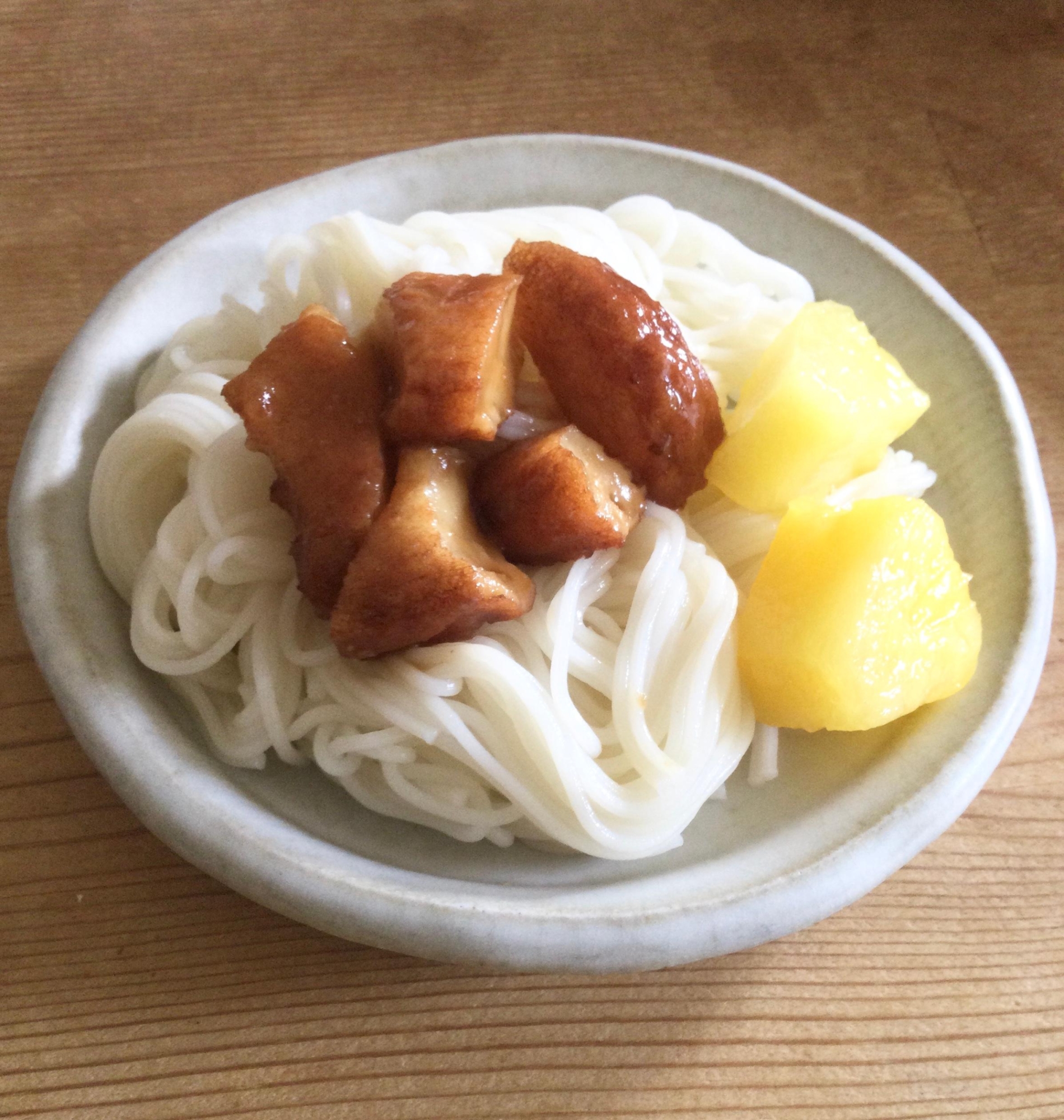 薩摩揚げパイナップル乗せ♢そうめん♪