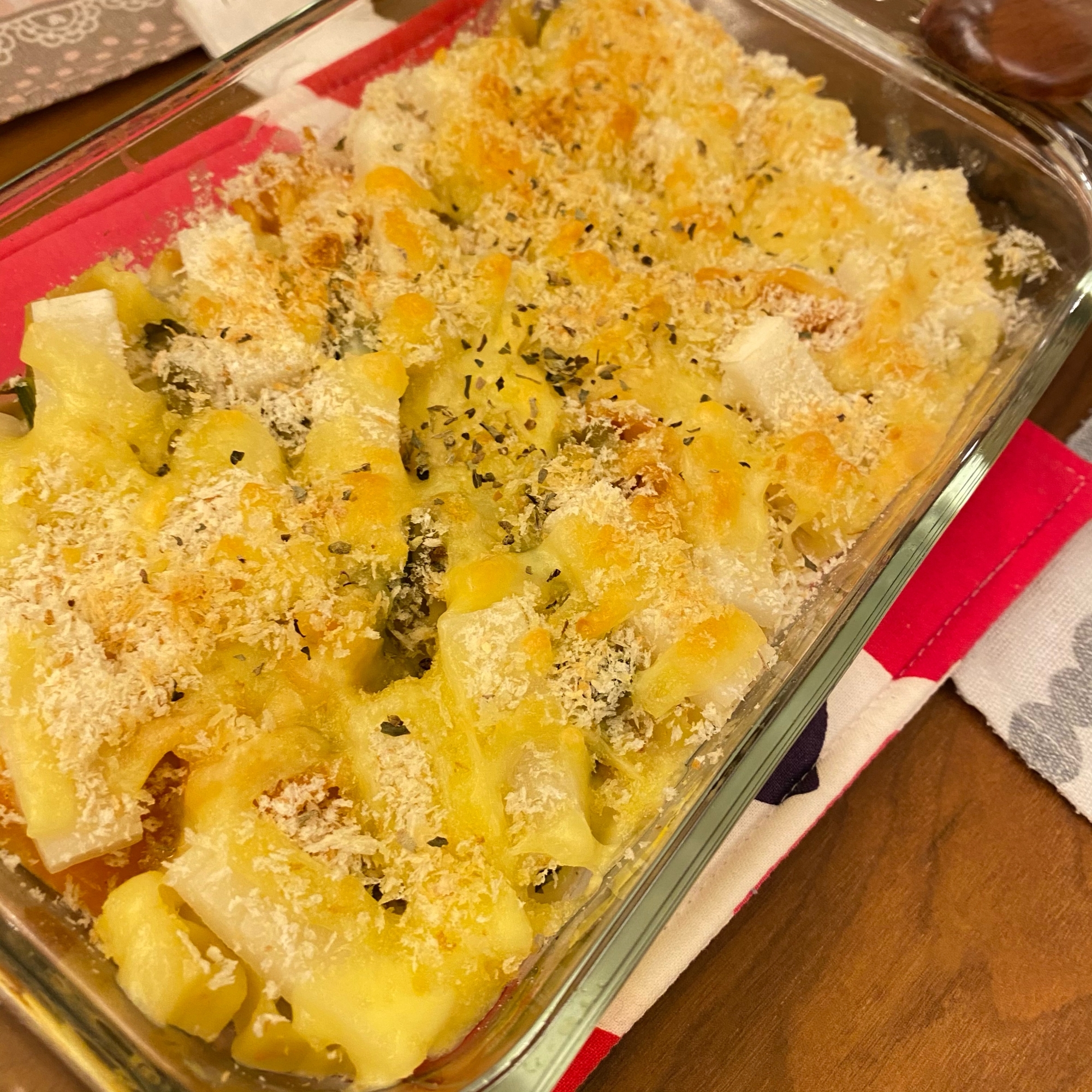 シチューリメイク グラタン 餅入りでとろ り レシピ 作り方 By Coconut Kitchen 楽天レシピ