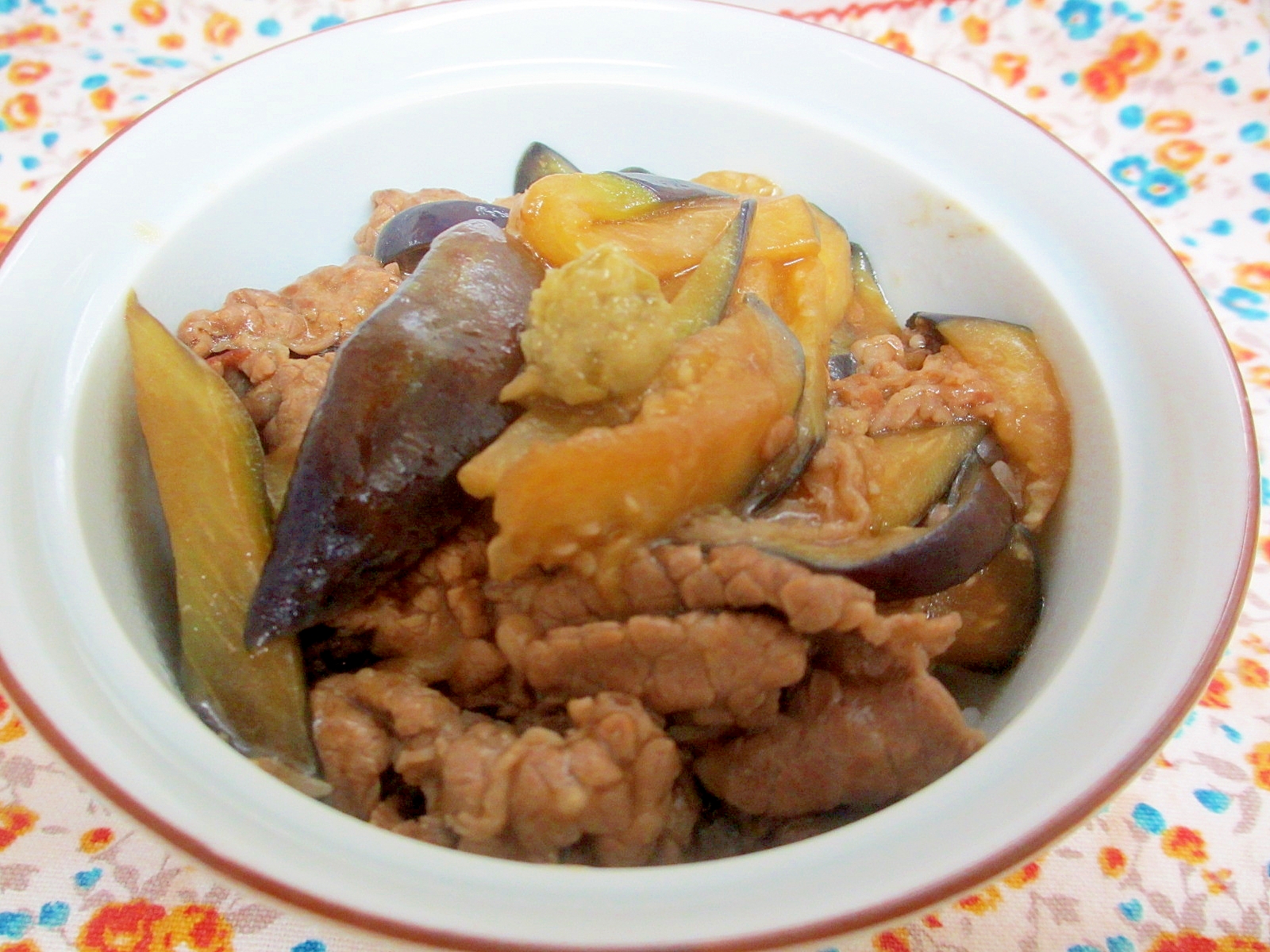 牛肉となすのとろとろ炒め丼 レシピ 作り方 By Mococo05 楽天レシピ