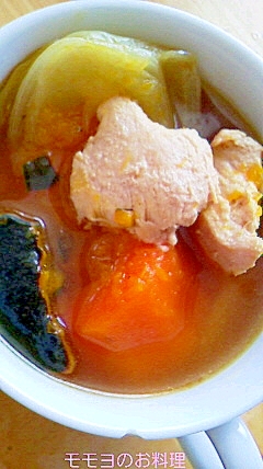 カボチャ鶏野菜スープ