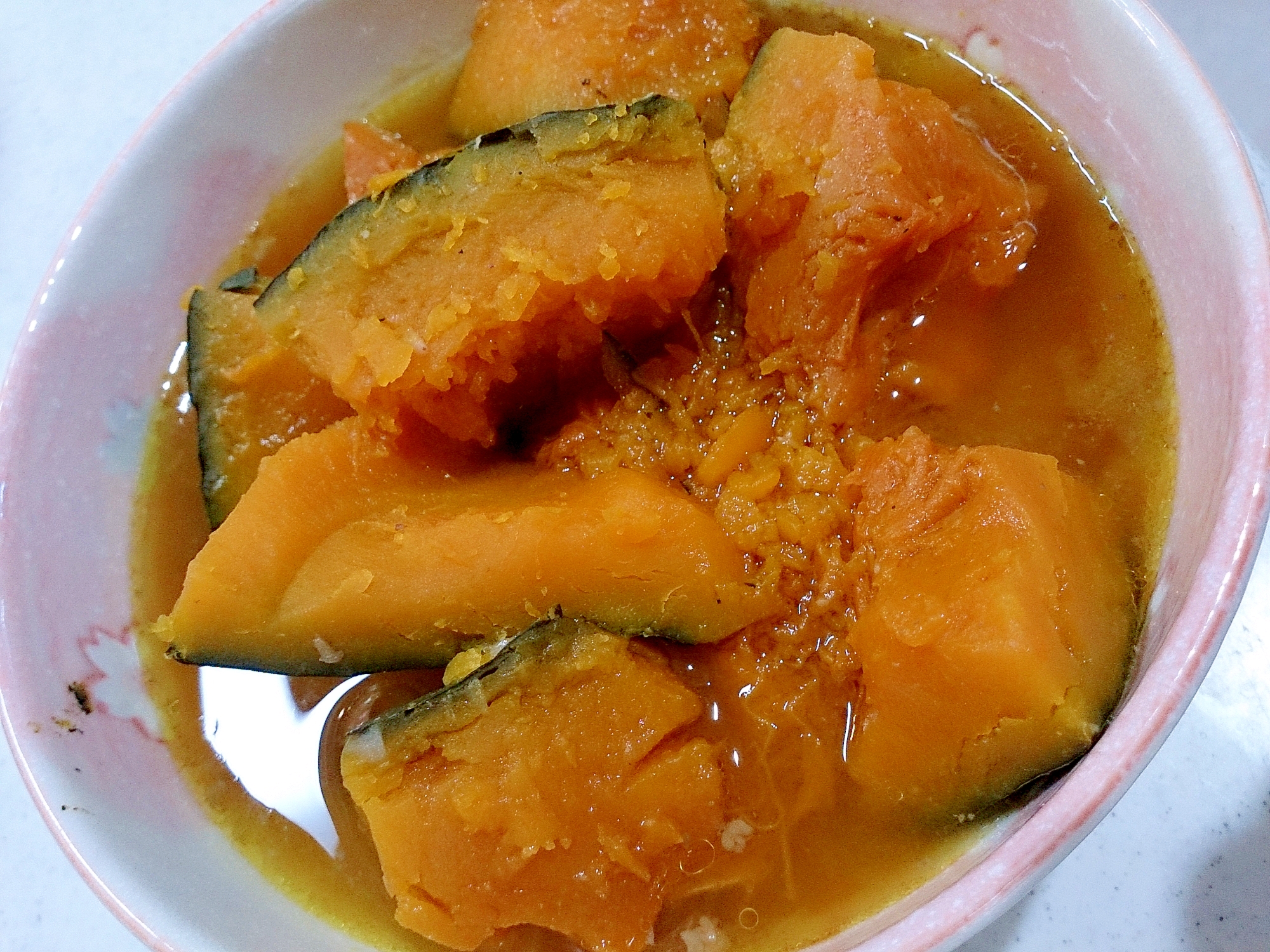 余った肉じゃが煮汁で かぼちゃの煮物 圧力鍋