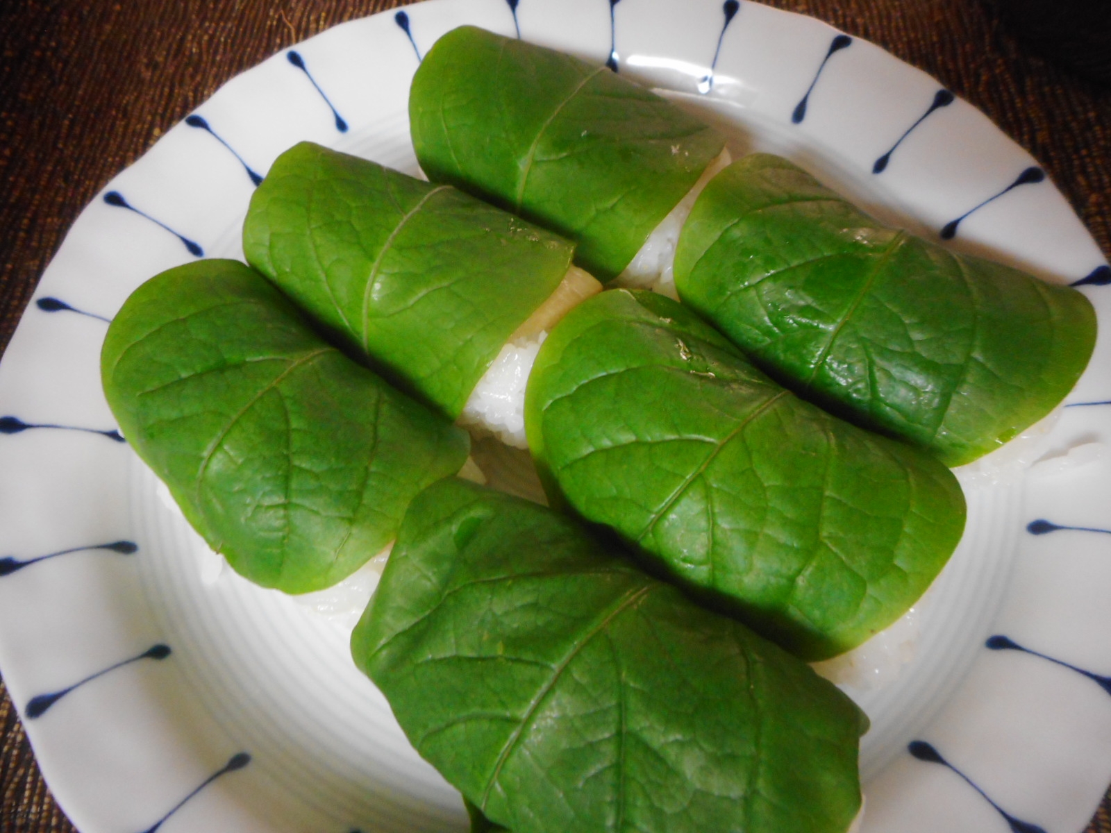 タケノコの柿の葉寿司