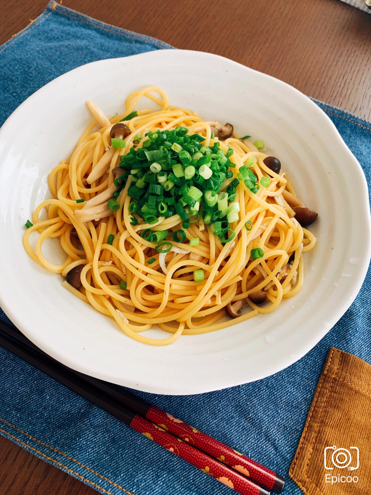 しらすとしめじの柚子胡椒パスタ