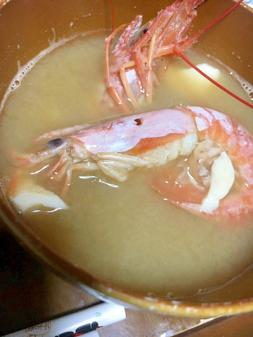 エビと豆腐の味噌汁