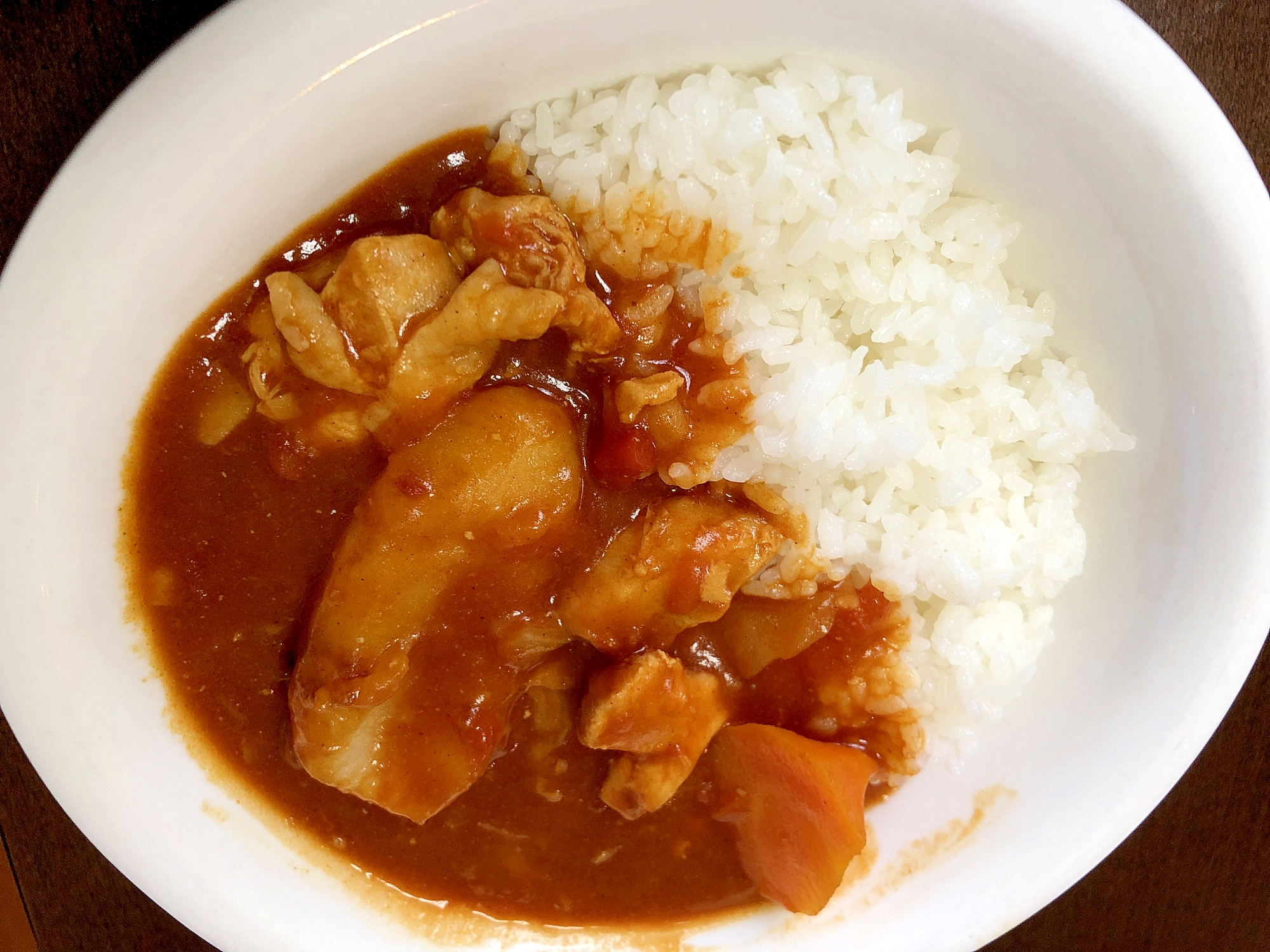 ヨーグルトチキンのトマトカレー