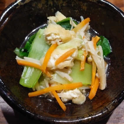 安心する美味しさ！小松菜とニンジンの煮びたし！