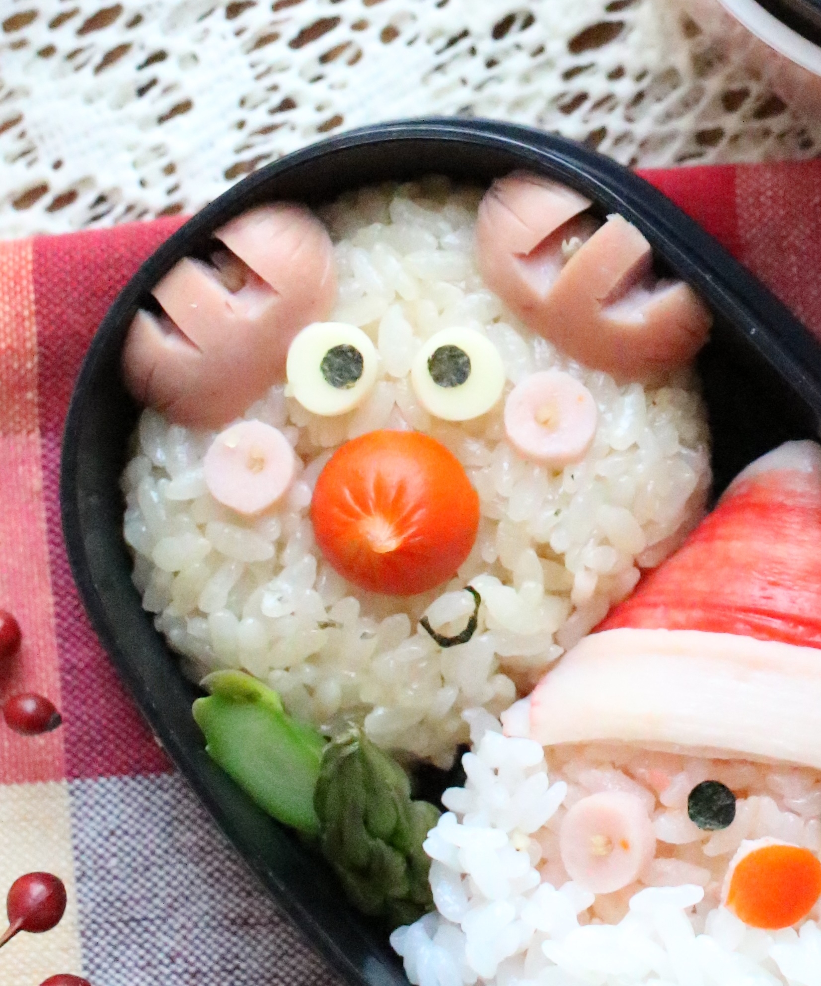 クリスマスキャラ弁☆トナカイおにぎり