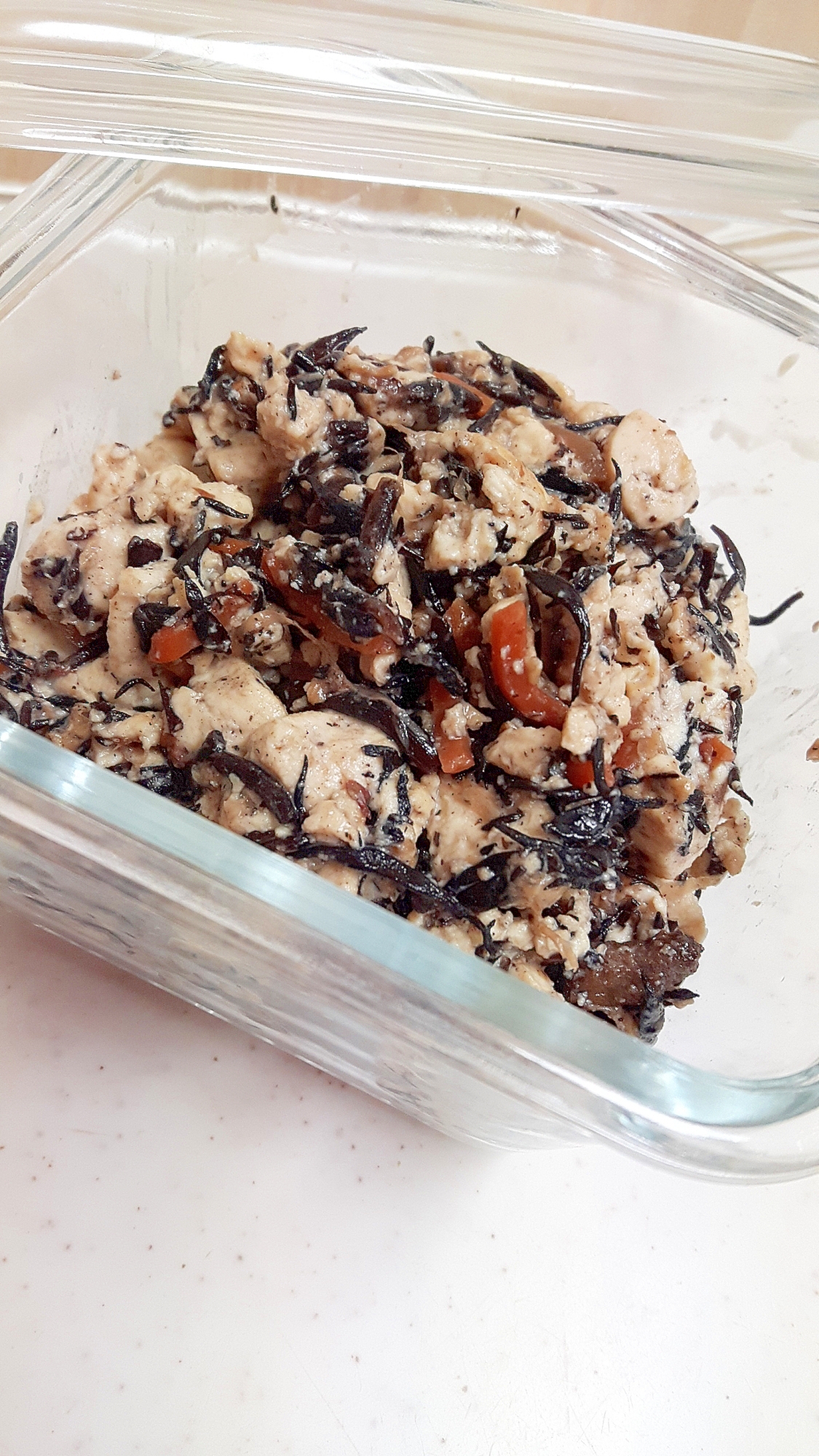 ひじきの煮物で!(^^)簡単炒り豆腐♪