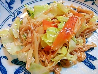 お弁当に キャベツとえのきのバター醤油炒め レシピ 作り方 By Kuro 24 楽天レシピ