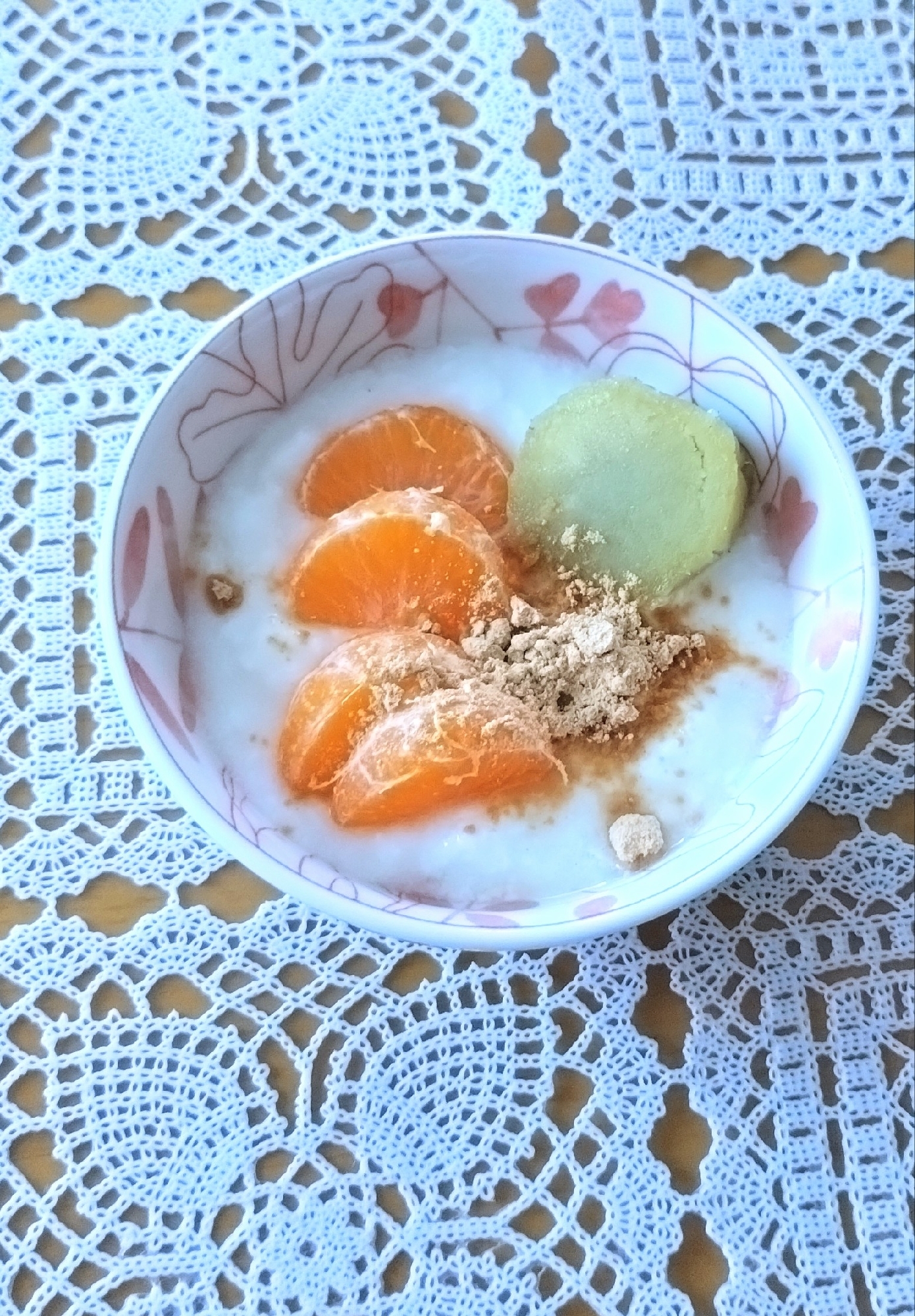 みかんと焼き芋のきな粉ヨーグルト◇