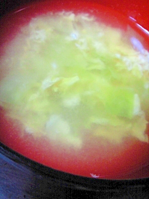 ヘルシー♪キャベツ卵スープ