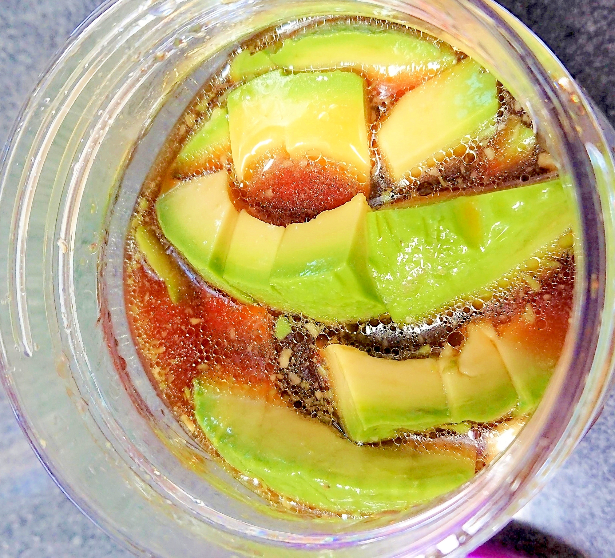 おつまみにもご飯でも!しっかり味!アボカド麺つゆ漬