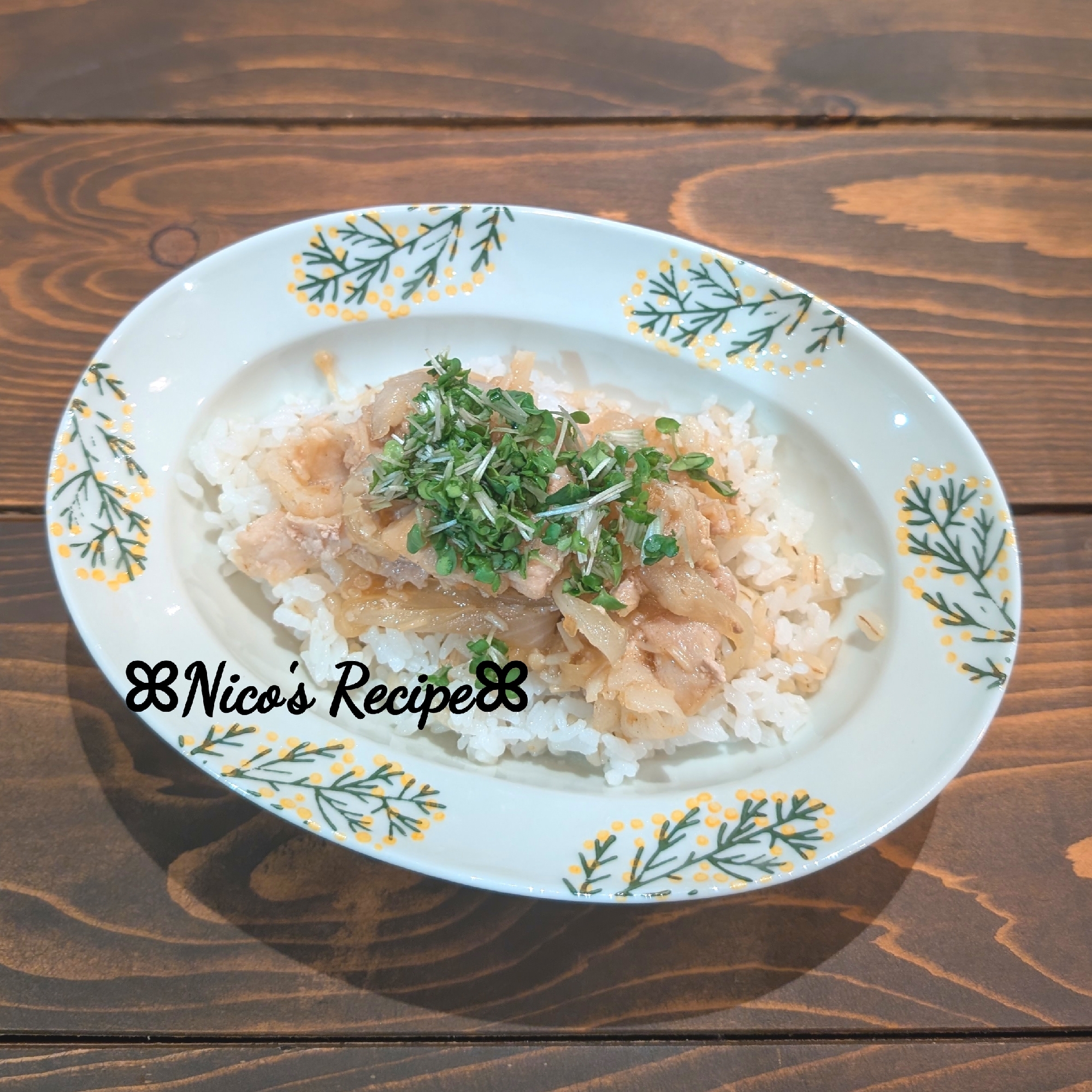 Ｗねぎの生姜焼き丼